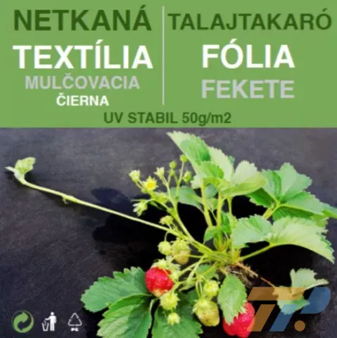 Talajtakaró geotextilia 1,6*5 m fekete "50gr